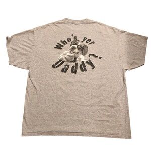 Vintage 90s Big Dogs Who's Yer Daddy Graphic Tee XL 25.5x30
